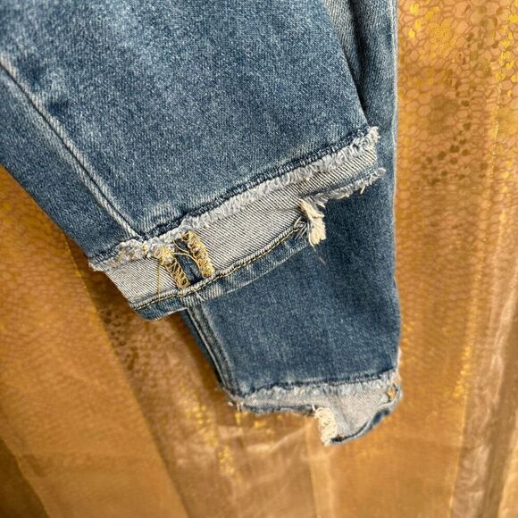 KanCan Mid Rise Skinny Ankle Reverse Hem Light Wash Jeans 15/31 - Picture 3 of 12